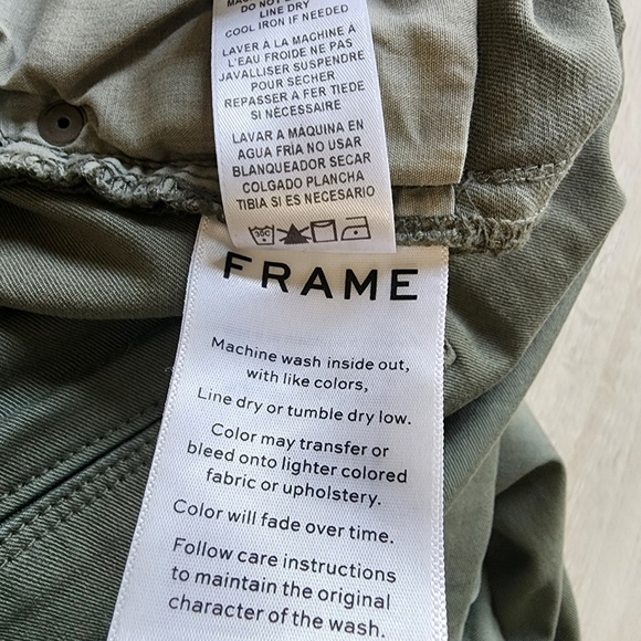 Frame Denim Le High Skinny Green Pants - 32 - Picture 6 of 7